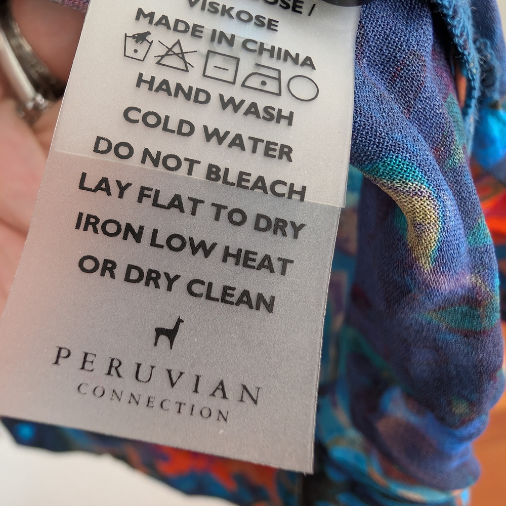 Peruvian Connection Multicolor Abstract Shirt - image 4